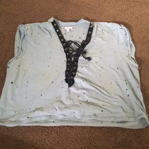 lace up crop top